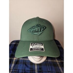 Minnesota Wild Fanatics Authentic Pro NHL Snapback Hat Forest Green Adjustable